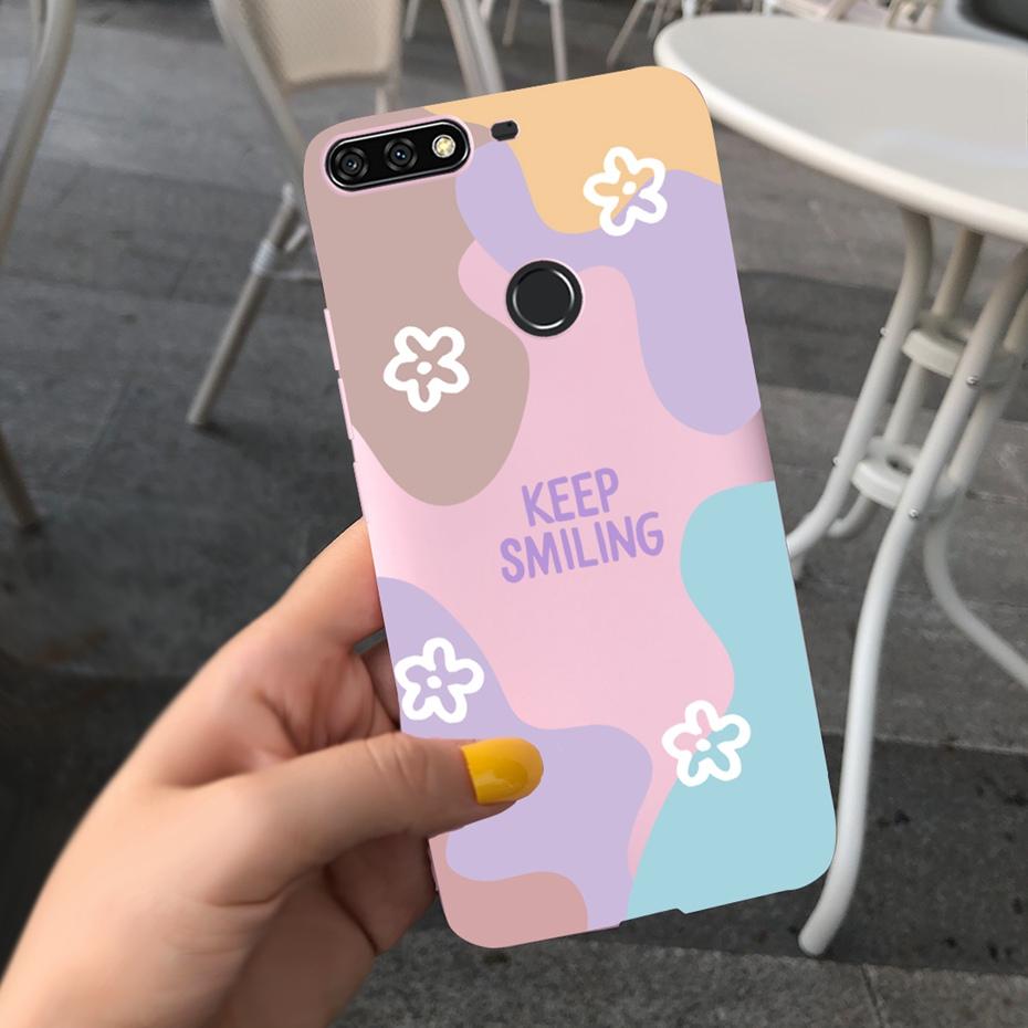 For Huawei Y7 Prime 2018 Lovely Printing Macaroon Silicone Soft Phone Case Back Cover For Huawei Y7 (2018) Y7Prime LDN-LX3 LX2