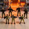 Set di Figure Militari con Soldati di Polizia Articolati e Armi per Collezionisti