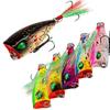 3cm4gMini Wave Lure Bait 6Color Ribbon Feather Fake Bait Universal for Freshwater and Saltwater, Special for Bass Fishing