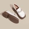 Thick-soled Women's New Spring Heightening White Small Leather Shoes One-pedal Women's Shoes Muffin Pearl Single Shoes