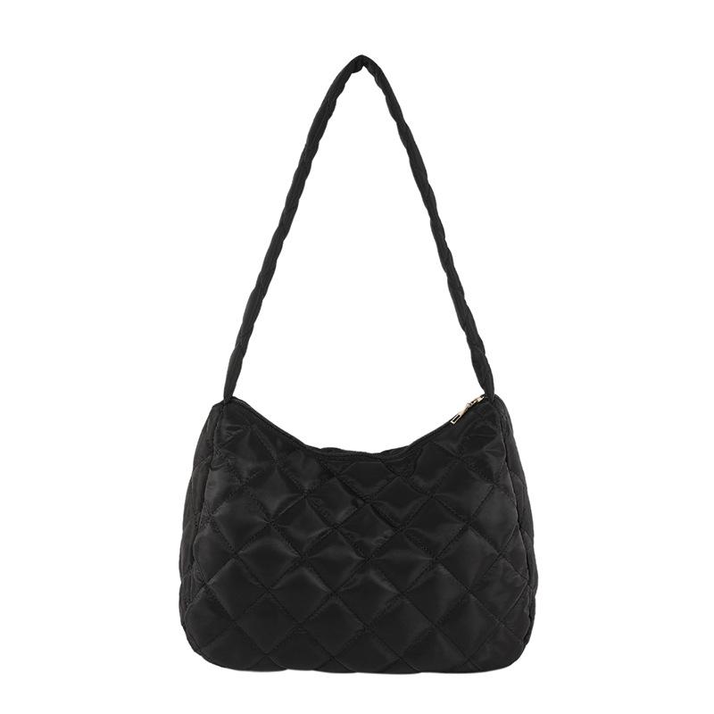 Simple Cotton Embroidery Thread Underarm Bag Women's New Textured Large-capacity Commuting Shoulder Bag Bag