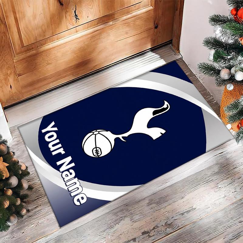 Tottenham Hotspur FC Printed Crystal Velvet Rug Non‑Slip Crystal Velvet Carpet For Sofa Bedroom Indoor Home Decoration