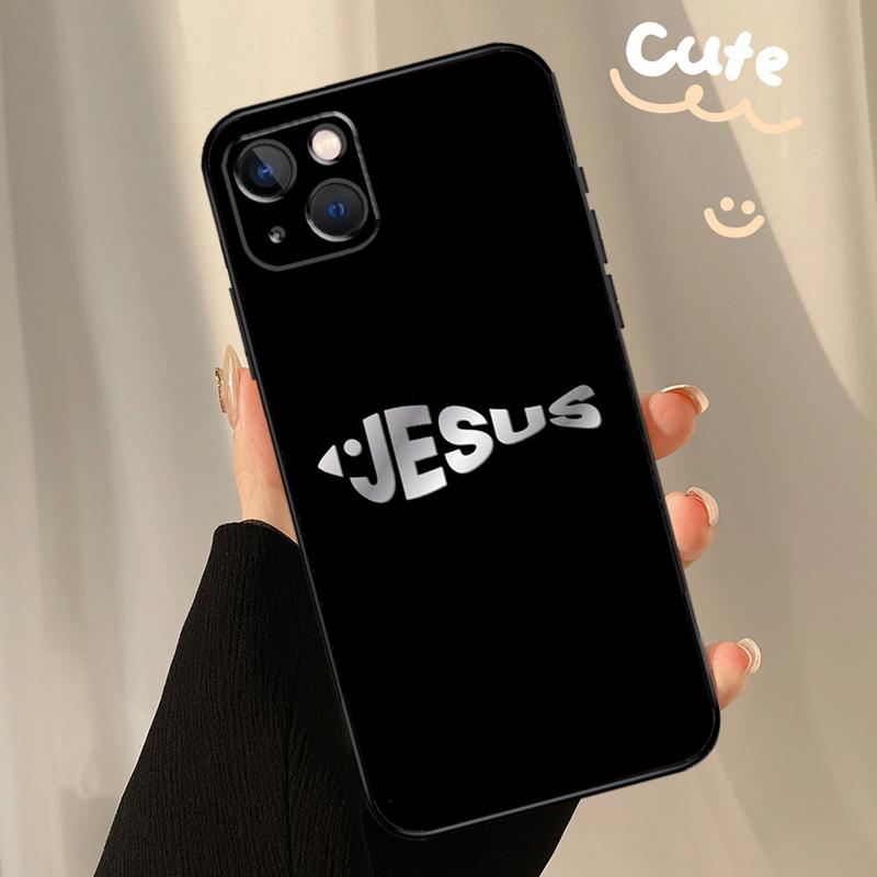 Fish Symbol Jesus Christ Christian Phone Case For iPhone 13 11 12 14 15 16 Pro Max XS X XR 13 12 Mini Plus  Coque