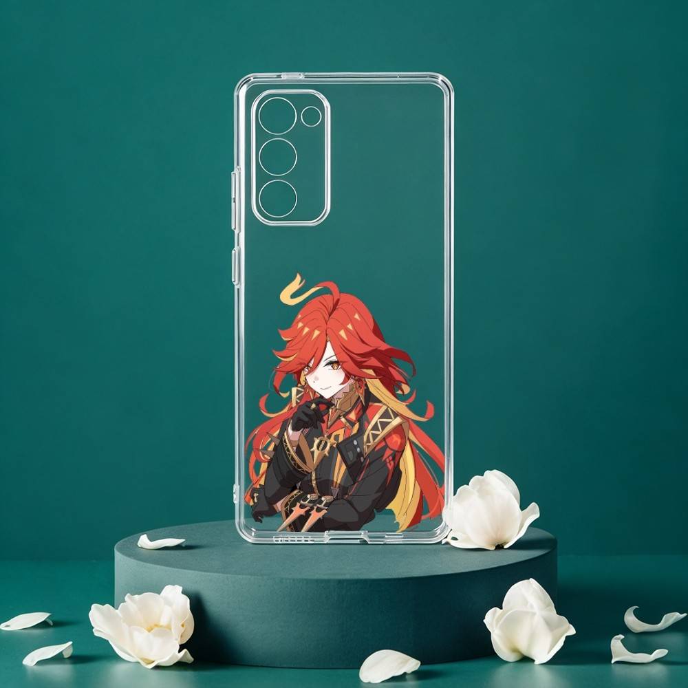 G-Genshin M-Mavika Phone Case For Samsung Galaxy S24 S25 S23 S22 S21 Plus S24 S25 Transparent Cover Case