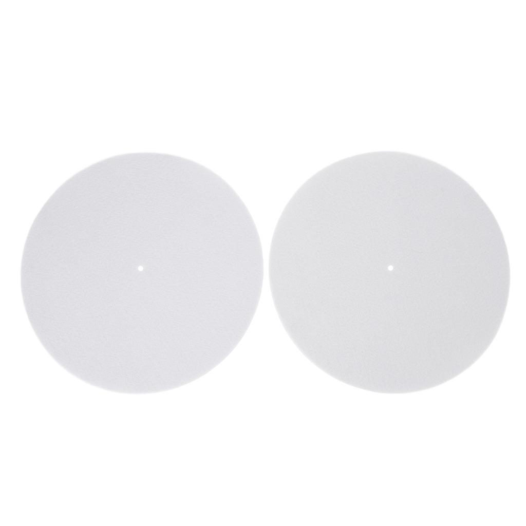 2pcs 12 Inch Platter Mat Felt Anti Static Anti Slip Turntable Pad for Home Record Player