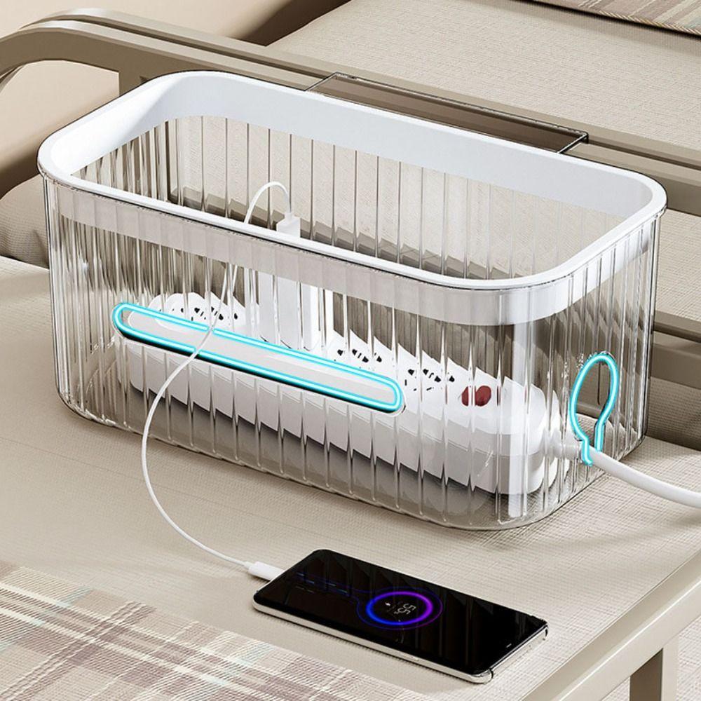 Large Capacity Bedside Storage Basket Square Sundries Rack Stationery Storage Box  Bedroom