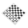 Checkers Set Educational Portable Foldable PU Lther Board Draughts Board Game for Children Adults