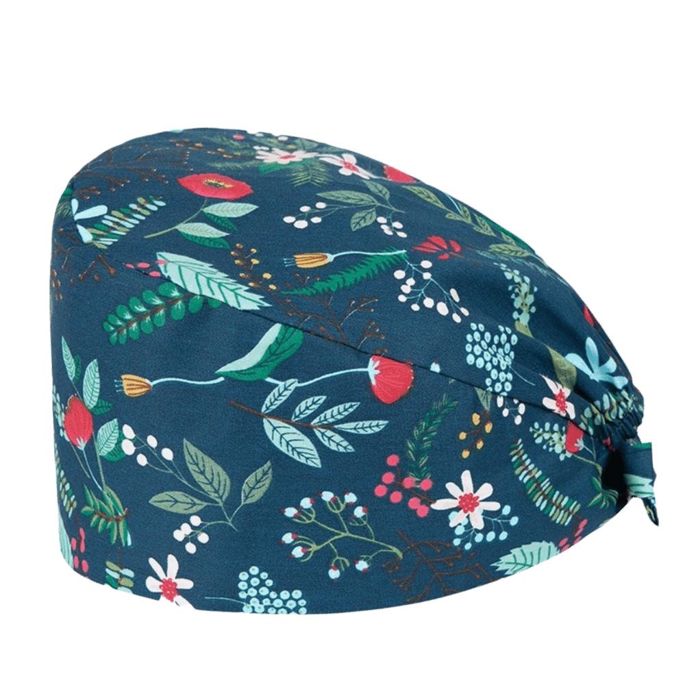 Unisex Cartoon Printing Scrub Cap Adjustable Buckle Print Design Lab Scrub Hat Breathable Soft Pure Healthcare Hats Pet Hospital