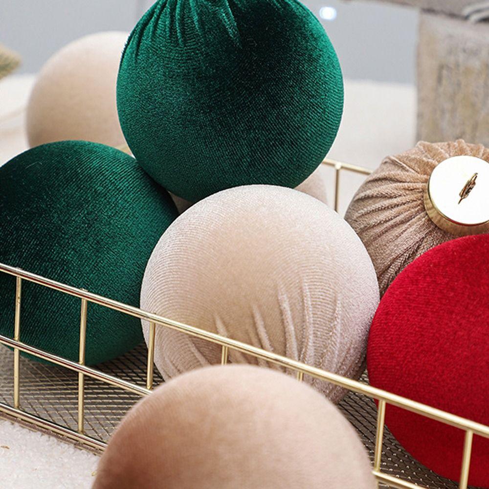 12pcs Plastic Christmas Flocking Balls Pendant Festival Christmas Tree Ornaments  Children Gifts