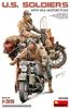 Miniart 1/35 Scale Plastic Model Kit (Set of 2) - US Soldier and WLA Motorcycle (MA35422)