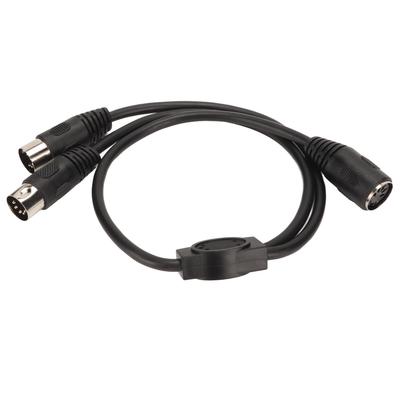Câble adaptateur répartiteur DIN 5 broches femelle vers 2 DIN 5 broches mâles, 5 conducteurs, flexible, DIN 5 broches, en Y