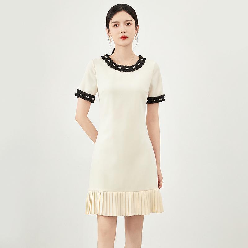 

Французское романтичное летнее платье: Сладкий, Универсальный, Легкий для детей S абрикосовый