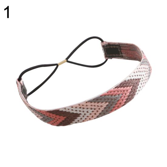 Ethnisch Stil Boho Damen Elastisch Geflochtene Stirnbänder Kopfschmuck Haarband Zubehör
