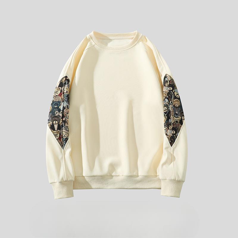 Spring Casual Sweater Men's Korean Version Loose Coat Teen No Hat Versatile Crew Neck On Clothes