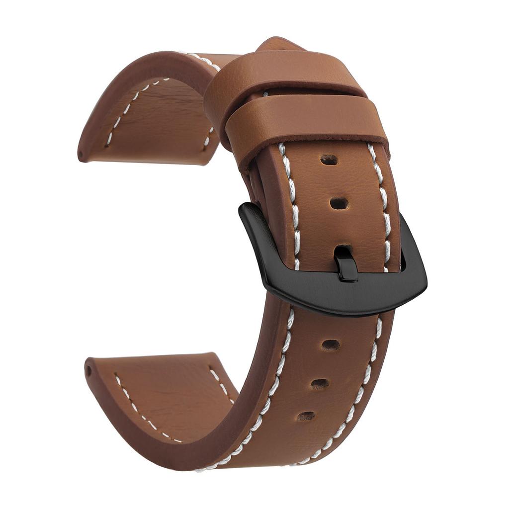 SAMCO Bracelet de Montre Sport Cuir Vintage Boucle Acier Inoxydable Accessoires de Montre 18mm 20mm 22mm 24mm