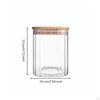 Borosilicate Glass Jar Square Canister Easy to Clean Pantry for Cafe 6060mm