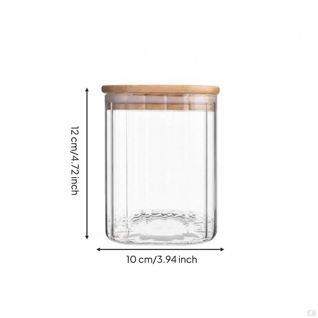 Borosilicate Glass Jar Square Canister Easy to Clean Pantry for Cafe 6060mm