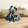 2D 8in Romantic Prince and Princess Dancing Art Sculpture Acrylic Flat Home Table Decoration Couple Party Festival Gift