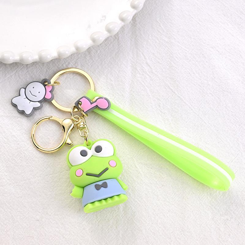 Søtt Sanrio Tegneserie Nøkkelring: Kuromi & Cinnamoroll Plysj Veskeanheng