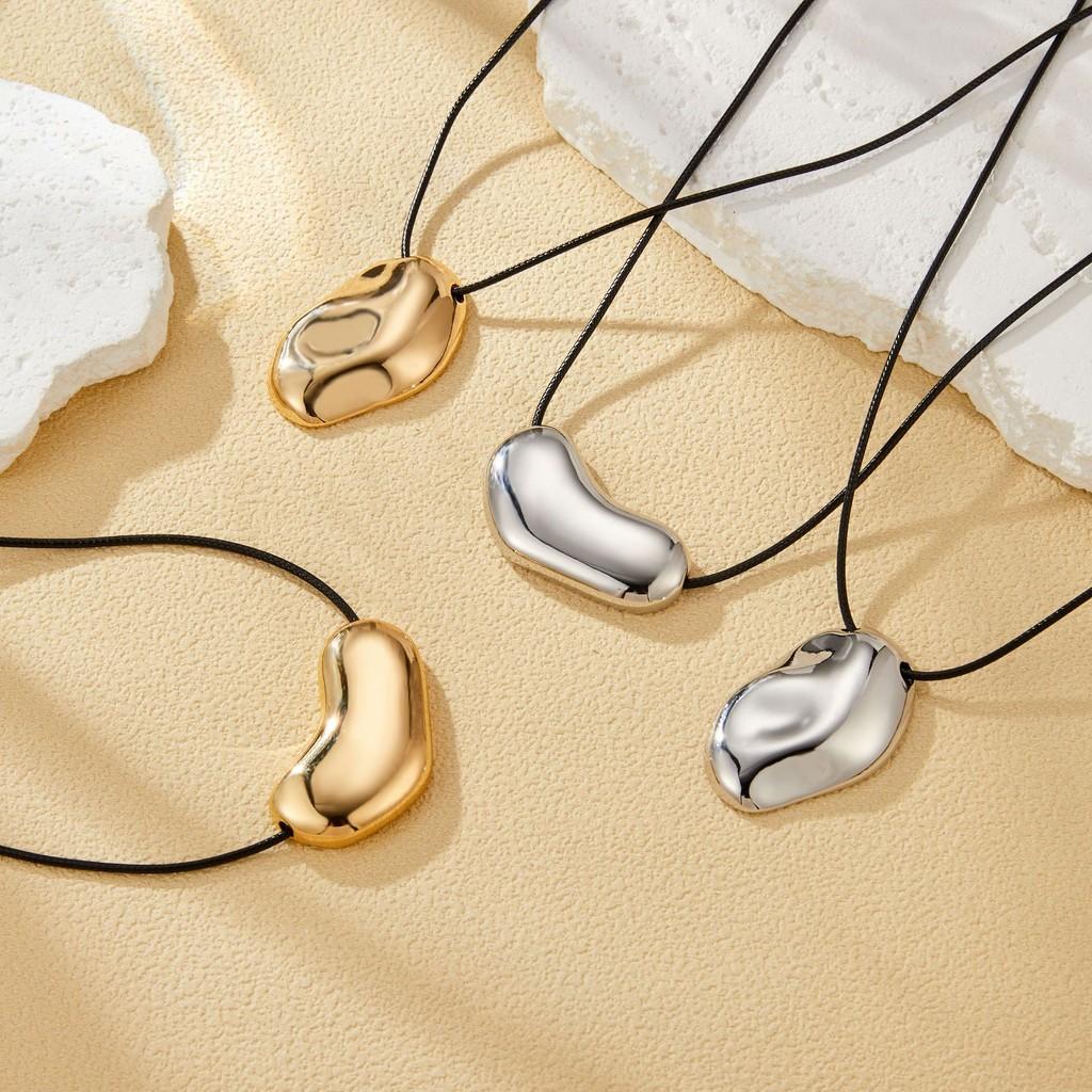 Stylish Highquality Long Sweater Necklace With Geometric Design In Trendy Gold Silver And