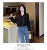 Real Shot Fashionable Women's Black Wool Xiang-Style Loose Short Jacket - Spring/Autumn Socialite Wear