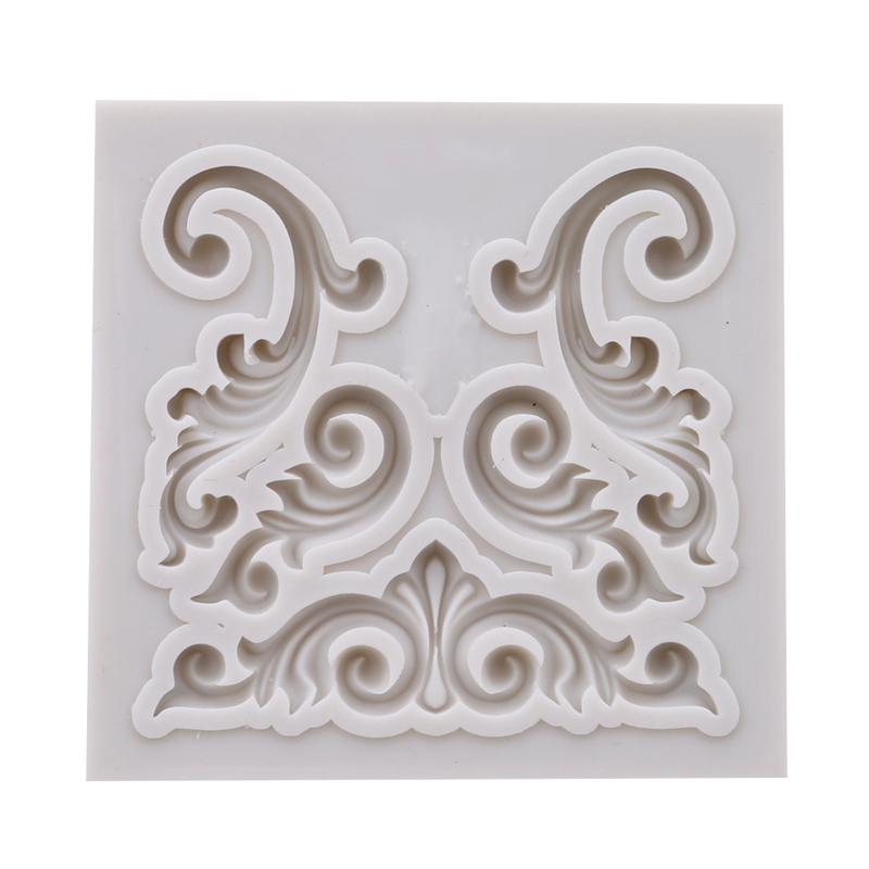 Europäischer Vintage Barock Relief Silikon Fondant Spitzenform Gumpaste Schokolade Ton Süßigkeitenformen Kuchenrand Dekorationswerkzeuge