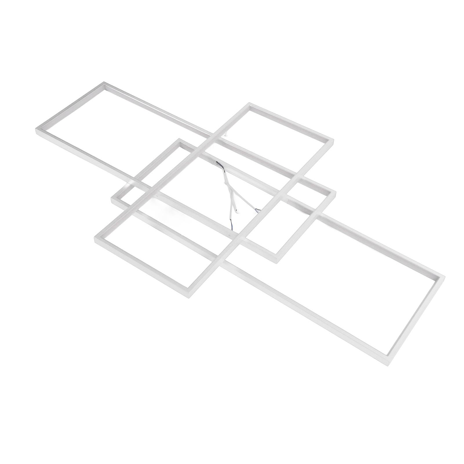 

Современный светодиодный потолочный светильник с регулировкой яркости, 3-слойный прямоугольный накладной светильник, потолочная лампа с пультом дистанционного управления для спальни белый