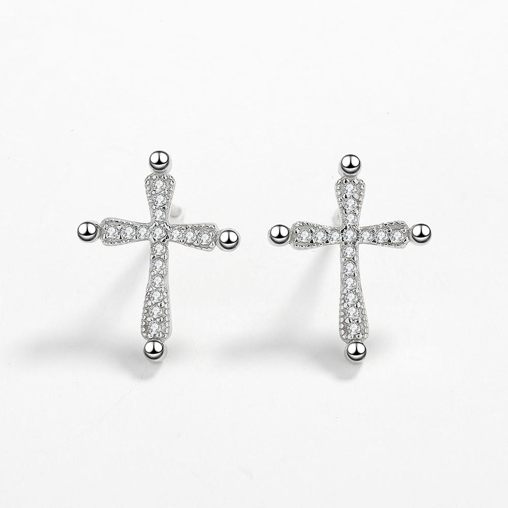 

Роскошные серьги-гвоздики с четырьмя шариками и крестами S925, серебряные серьги для женщин, круглые оригинальные серьги из стерлингового серебра, подарок на помолвку, ювелирные изделия из стерлингового серебра, вечерние украшения серебряный