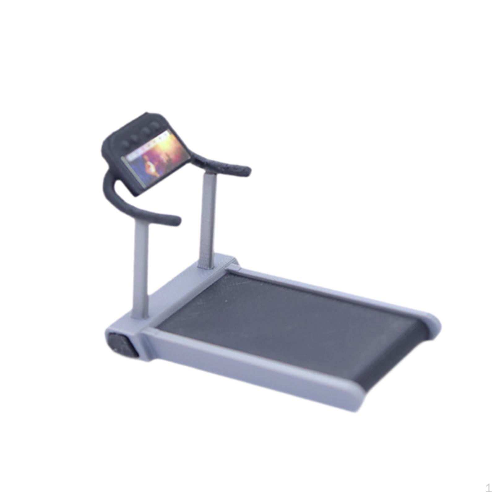 

Dollhouse Miniature Fitness Equipment Model, Scene, Exercise Equipment, Toy, Gym Scene in treadmill