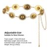 Skinny Chain Belt Adjustable Decorated Waist Belt Metal Waist Chain Belt  for Dresses/Jeans/Sweater