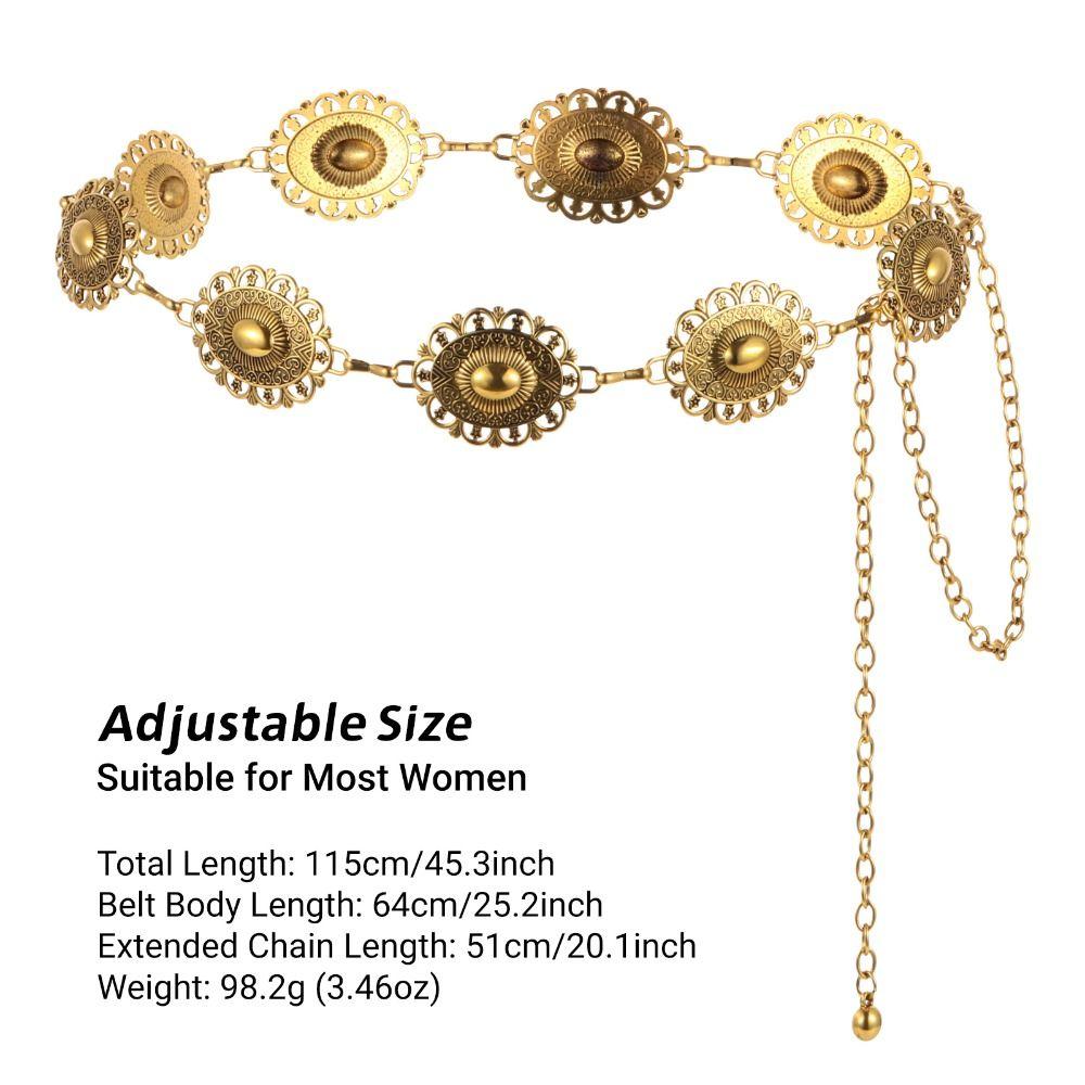 Skinny Chain Belt Adjustable Decorated Waist Belt Metal Waist Chain Belt  for Dresses/Jeans/Sweater