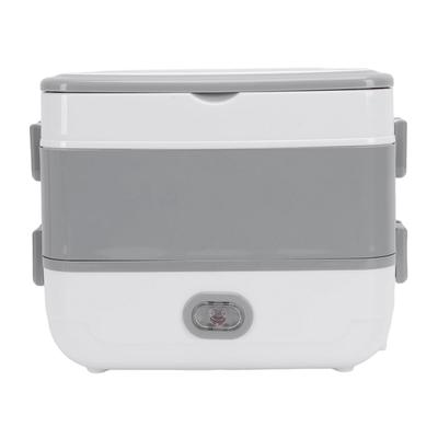 Electric Lunch Box Stainless Steel Double Layer Fast Heating Food Box Portable Lunch Warmer for Home Car School Work