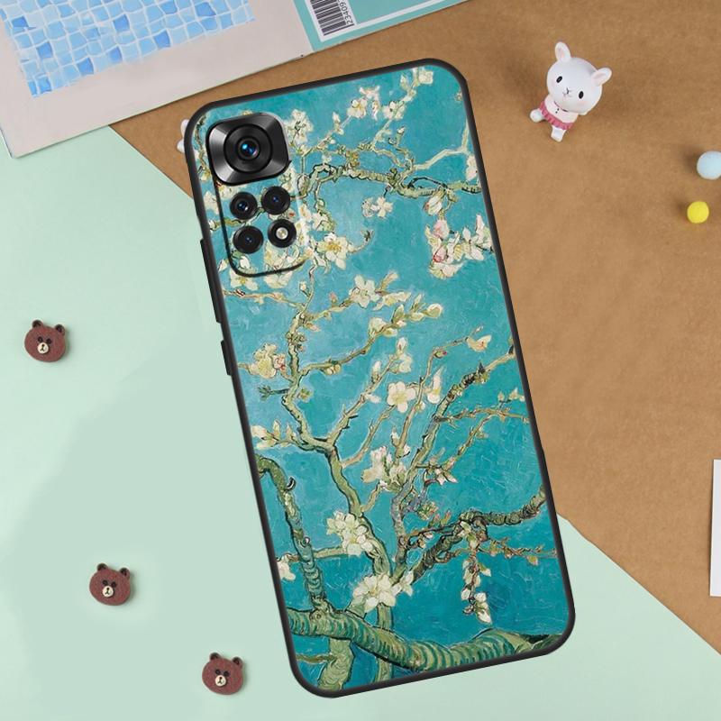 Oil Painting Boho Flower Art Case For Xiaomi Redmi 14C 10C 12C 13C Cover For Redmi Note 13 Pro 14 9 10 11 12 10S 11S 12S