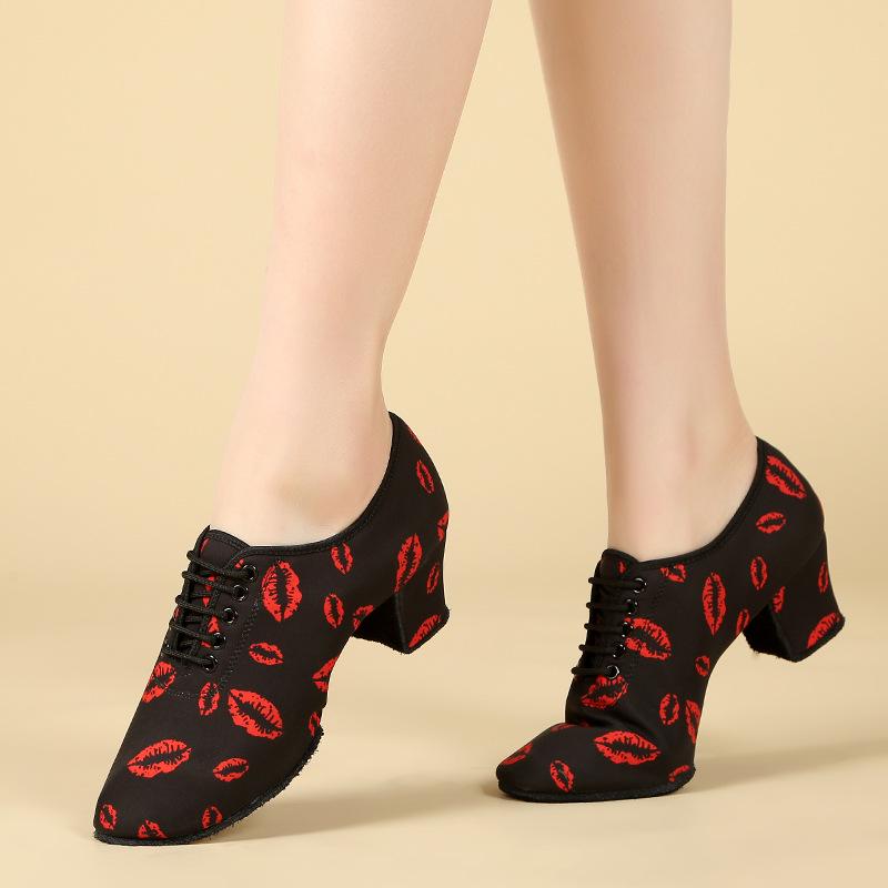 Dance of Glory Women's Medium Heel Latin Ballroom Shoes