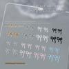 Nail Art 3D Bow Charms, Alloy Metal Bows In Gold, Silver, Black & White - 5 Pieces