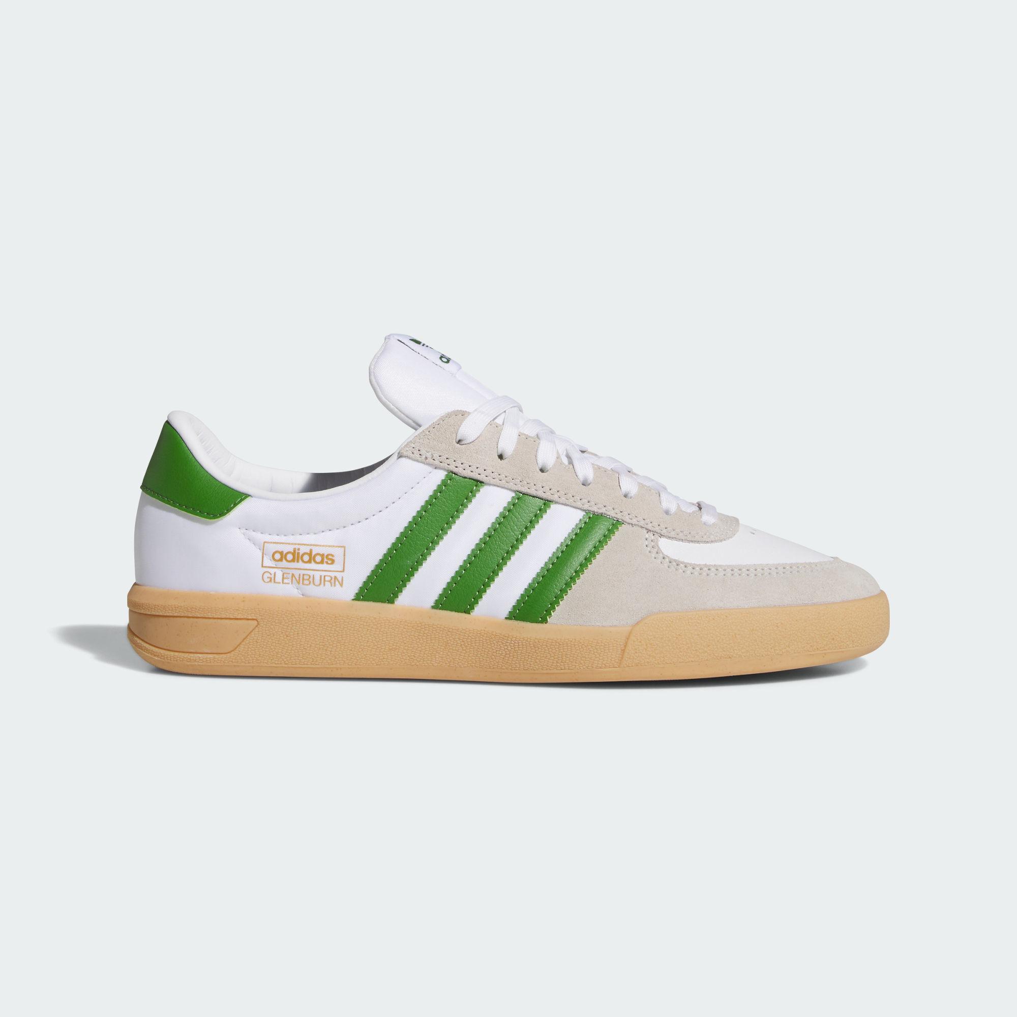 adidas Glenburn White Crew Green Gum 43