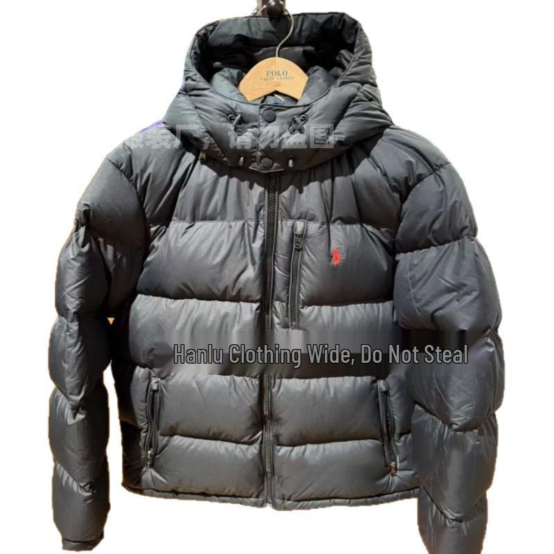 Ralph Little Red Horse Herren Winddichte Wasserdichte Gefütterte Jacke mit Pferde-Logo, Auf Lager.