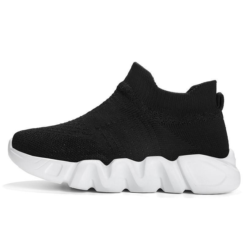 Kids Breathable Knit Mesh Sneakers Girls Boys Lightweight Casual Running Shoes Kids Running Shoes - One-Piece Knit Design