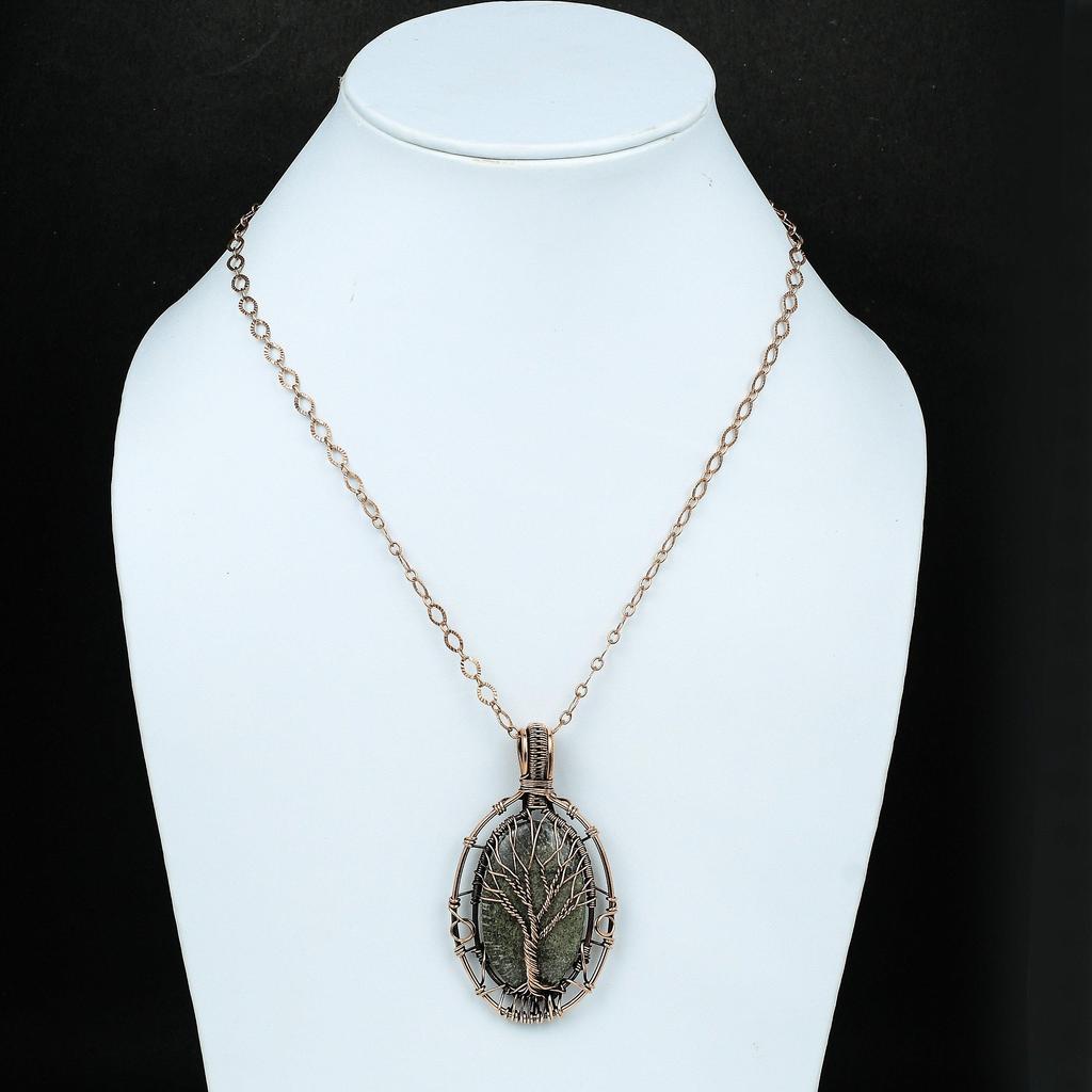 Tree Of Life Stingray Coral Pendant Copper Wire Wrapped Pendant Gemstone Handmade Jewelry Dainty Pendant Stingray Coral Jewelry Gift For Him