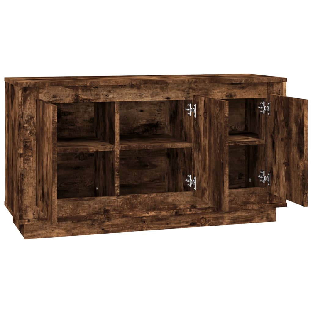 vidaXL Sideboard Räuchereiche 102x35x55 cm Holzwerkstoff