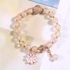 New Little Daisy Bracelet Female Student Mori Single Circle Strawberry Crystal Bracelet Girl Heart Simple Sweet Flower Bracelet