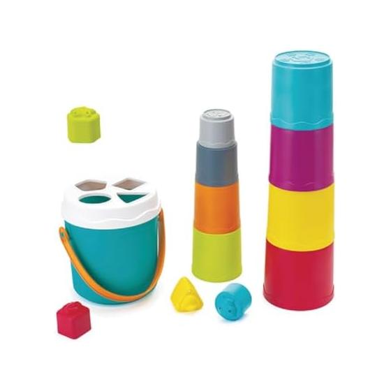 infantino [Stacking, stacking, molding, and tidying up all in one] Tsumikasane cup, educational toy, baby toy, molding, sorter, fingertip training,