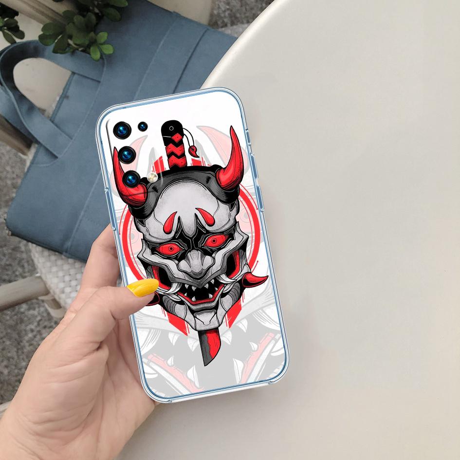 CJ71 Japan Samurai Mask Case for Motorola Moto G40 G04 G05 One Ace Action Fusion + Plus Hyper Macro Vision Zoom