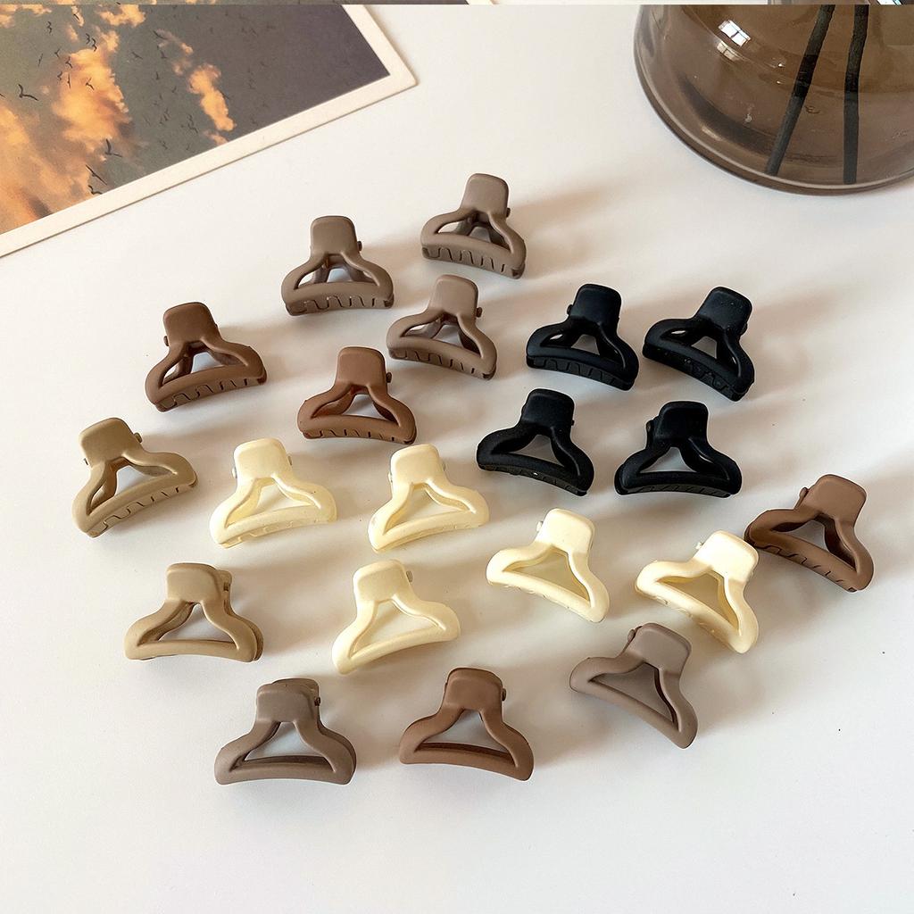10Pcs/set Small Flower Hair Claw Clips for Women Girls Matte Rectange Jaw Clips Semicircle Barrettes for Thin Hair