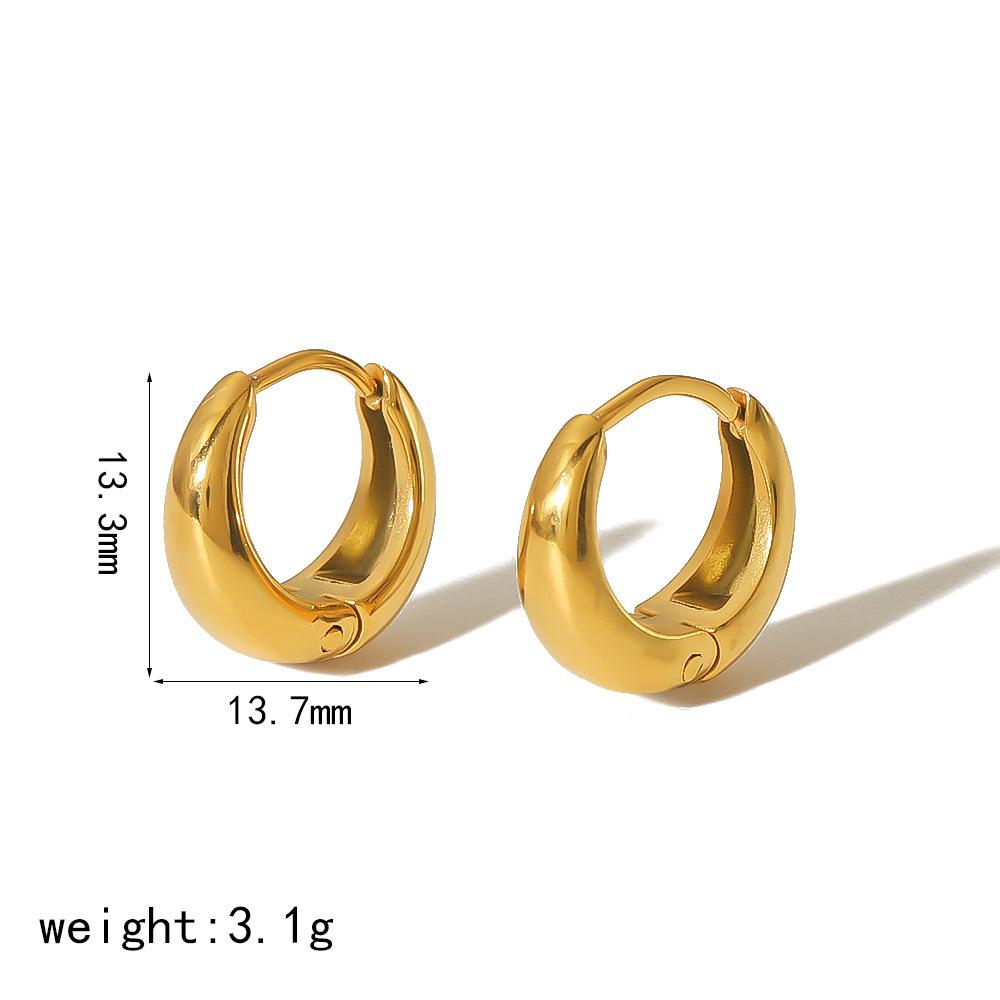 New Fashion Heavy Gold Earrings Generous Exquisite Ear Buckles Personality Trend Versatile Fashion Accessories