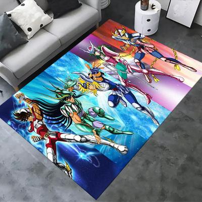 Saint Seiya Carpet Rug for Living Room Bedroom Home Sofa Decoration,Kids Play Non-slip Floor Mat