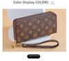 Women's 2023 Large Capacity Double Zipper Clutch Wallet with Letter Print