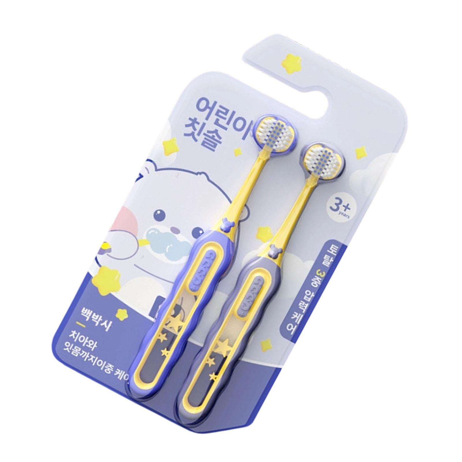 

Трехсторонняя зубная щетка для детей с аутизмом, мягкая щетина, зубная щетка мягко и нежно очищает каждый зуб, полностью охватывая зубную щетку 1