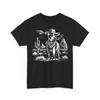 Western Cowboy Dog Smoking with UFO Australian Cattle Dog T Shirt