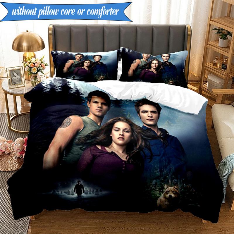 vampire Saga Romance 3pcs K-pop music group Bedding set,Ideal for Bedroom, Dormitory,Including Duvet Cover And 2pcs Pillowcases,Fan gifts